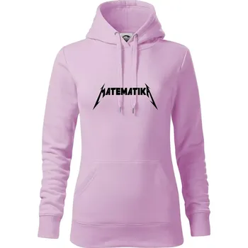 Dámská mikina Matematika rock logo - Mikina dámská Cape s kapucí - XS ( Orchid )