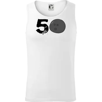 Bowling kulaté narozeniny 50 - Tílko pánské Core - XL ( Bílá )