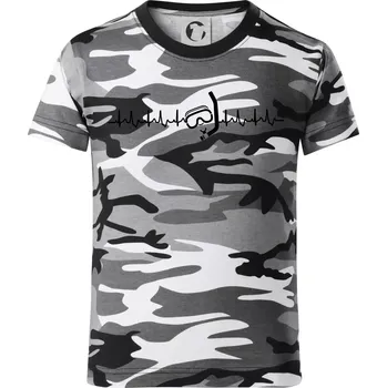 Chlapecké tričko Potápěč EKG - Dětské maskáčové triko - 122 cm/6 let ( Šedý maskáč )