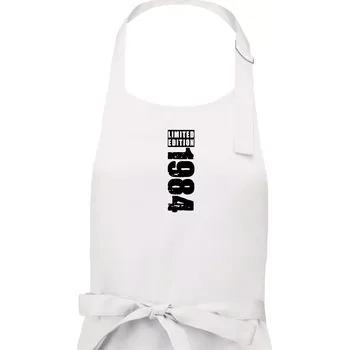 Kuchyňská zástěra Limited edition 1984 pruh - Dámská zástěra na vaření - Univerzální velikost ( Bílá )