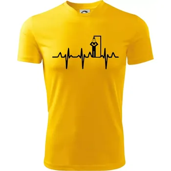 EKG otužování sprcha - Dětské triko sportovní (dresovina) - 122 cm/6 let ( Žlutá )