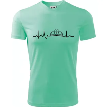 Chlapecké tričko EKG kniha - Dětské triko sportovní (dresovina) - 122 cm/6 let ( Mátová )