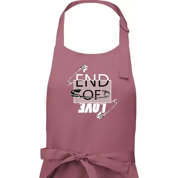 Kuchyňská zástěra End of love - Pánská zástěra na vaření - Univerzální velikost ( Starorůžová )