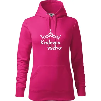 Dámská mikina Královna všeho - Mikina dámská Cape s kapucí - XL ( Purpurová )