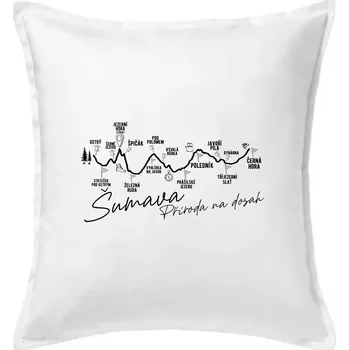 Polštář Šumava - Příroda na dosah - Polštář 50x50 - 50x50 - Pouze potah ( Bílá )