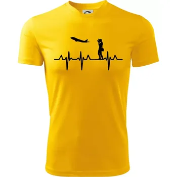 EKG spotter - Dětské triko sportovní (dresovina) - 146 cm/10 let ( Žlutá )