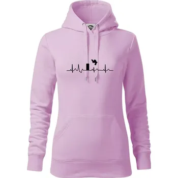 Dámská mikina Parkour ekg - Mikina dámská Cape s kapucí - S ( Orchid )