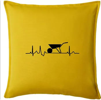 Polštář EKG kolečko - Polštář 50x50 - 50x50 - Pouze potah ( Žlutá )