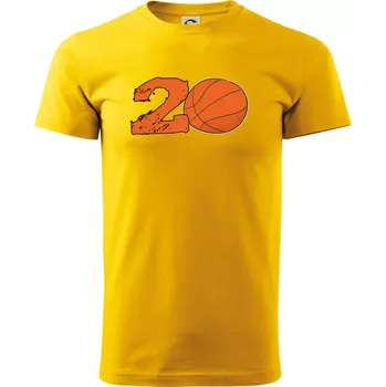 Basketball kulaté narozeniny 20 - Triko extra velké (5-8XL) - 6XL ( Žlutá )