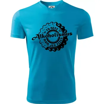 Chlapecké tričko Alkoholismus pivo - Dětské triko sportovní (dresovina) - 134 cm/8 let ( Světlý tyrkys )