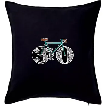 Polštář Narozeniny 30 let na kole - Polštář 50x50 - 50x50 - Pouze potah ( Černá )