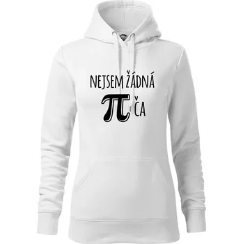 Dámská mikina Nejsem žádná pí - Mikina dámská Cape s kapucí - XS ( Bílá )