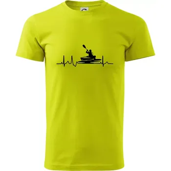 EKG kajak - Klasické pánské triko vyšší gramáže - M ( Limetková )