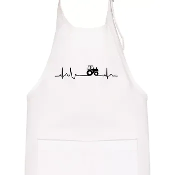 Kuchyňská zástěra Traktor EKG - Dětská zástěra na vaření - Univerzální velikost ( Bílá )