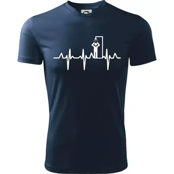 Chlapecké tričko EKG otužování sprcha - Dětské triko sportovní (dresovina) - 134 cm/8 let ( Námořní modrá (velmi tmavá - téměř černá) )