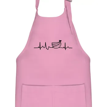 Kuchyňská zástěra Ekg banán - Dětská zástěra na vaření - Univerzální velikost ( Růžová )