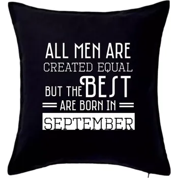 Polštář All men are created equal september - Polštář 50x50 - 50x50 - Pouze potah ( Černá )