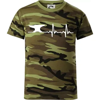 Chlapecké oblečení EKG kovář - Dětské maskáčové triko - 134 cm/8 let ( Zelený maskáč )