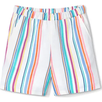 Dámské kraťasy 637500 - Tchibo - Tkané šortky - pro dívky - vel. 134/140 - barva: bílá/s proužky