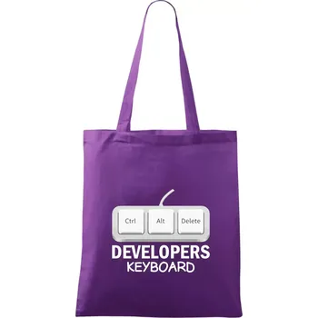 Developers keyboard - Taška bavlněná - 42 x 38 cm ( Fialová )