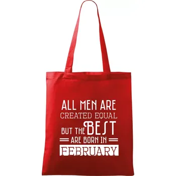 All men are created equal february - Taška bavlněná - 42 x 38 cm ( Červená )