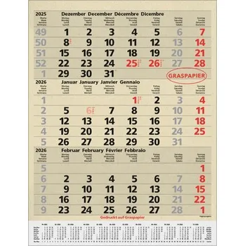3-Monats-Planer Comfort aus Graspapier 2026 - Korsch Verlag