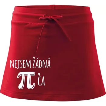 Dámská sukně Nejsem žádná pí - Sportovní sukně - two in one - S ( Červená )