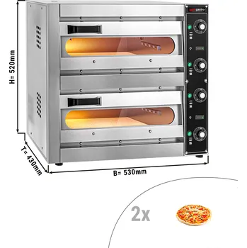 Pec na pizzu G.Gastro Mini pizza pec 1+1x 33,5 cm - manuální