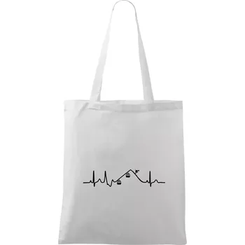 EKG lanovka - Taška bavlněná - 42 x 38 cm ( Bílá )