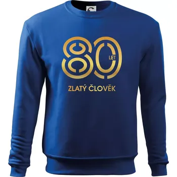 80 let zlatý člověk - Mikina Essential dětská - 146 cm/10 let ( Královská modrá )