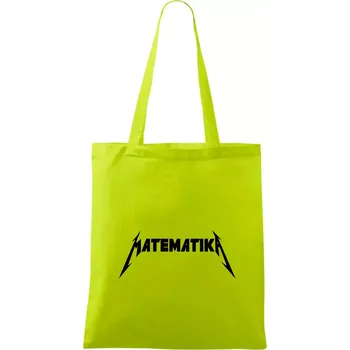 Matematika rock logo - Taška bavlněná - 42 x 38 cm ( Limetková )