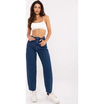 Stylové široké džíny v tmavě modré RO-