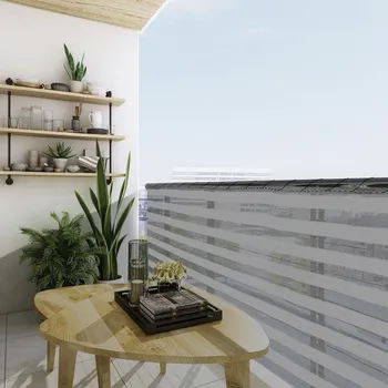 Markýza Detex® Zástěna na balkon 1,4x10m Šedá + Bílá