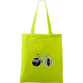 Narozeniny 70 let na kole - Taška bavlněná - 42 x 38 cm ( Limetková )