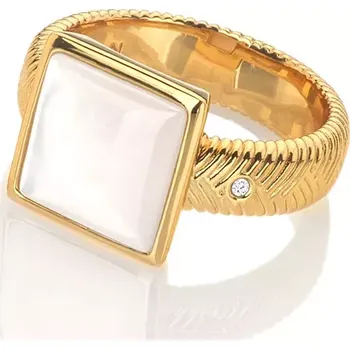 Oblečení a móda Stříbrný pozlacený prsten Hot Diamonds x Jac Jossa Soul DR247 Obvod 51 mm