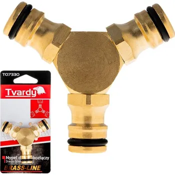 Fitinka Mosazná třícestná spojka Brass Line - TVARDY