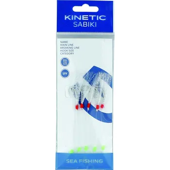 Kinetic - Návazec Sabiki Nordic Mackerel 130cm 0,60mm vel.1/0 - Crystal Flash
