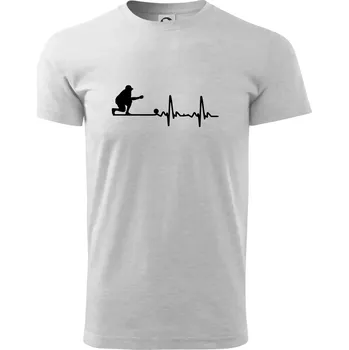 Pánské tričko EKG petanque - Triko extra velké (5-8XL) - 6XL ( Světlešedý Melír )