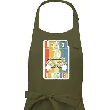 Kuchyňská zástěra Gaming narozeniny 70 - Dámská zástěra na vaření - Univerzální velikost ( Khaki )