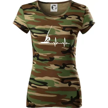 Dámské tričko EKG Windsurfing - Dámské maskáčové triko - S ( Hnědý maskáč )