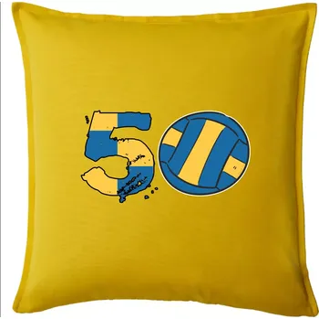 Polštář Volejbal kulaté narozeniny 50 - Polštář 50x50 - 50x50 - Pouze potah ( Žlutá )