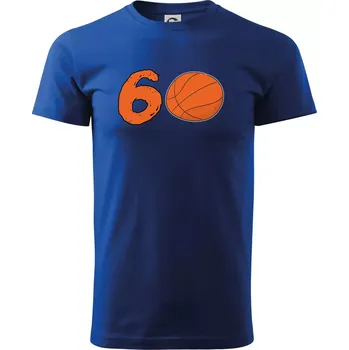 Pánské tričko Basketball kulaté narozeniny 60 - Triko extra velké (5-8XL) - 6XL ( Královská modrá )
