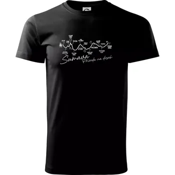 Pánské tričko Šumava - Příroda na dosah - Triko extra velké (5-8XL) - 6XL ( Černá )