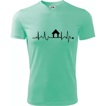 Chlapecké oblečení Ekg psí bouda - Dětské triko sportovní (dresovina) - 158 cm/12 let ( Mátová )