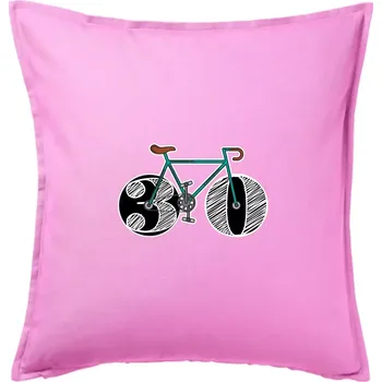 Polštář Narozeniny 30 let na kole - Polštář 50x50 - 50x50 - Pouze potah ( Růžová )