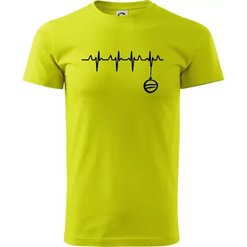Pánské tričko EKG Vánoční ozdoba - Klasické pánské triko vyšší gramáže - L ( Limetková )