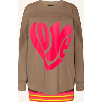 Dámská mikina Miss Goodlife Dámská Oversized Mikina, béžová / neonově...