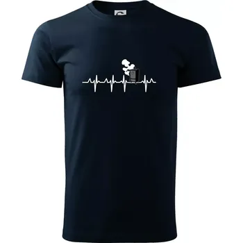 Pánské tričko EKG udírna - Triko extra velké (5-8XL) - 7XL ( Námořní modrá (téměř černá) )