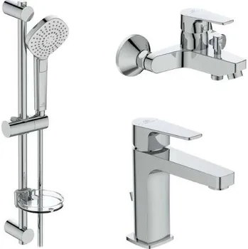 Sprchový set Ideal Standard Esla - Sprchový set s vanovou a umyvadlovou baterií, 3 proudy, chrom BC264AA