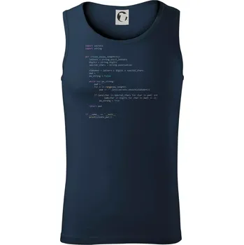 Python Generátor hesel - Tílko pánské Core - S ( Námořní modrá (velmi tmavá - téměř černá) )